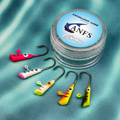 ANFS Ice Fishing Jigs 5pcs/40pcs Ice Fishing Lures, Walleye Jig