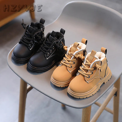 New Children's Fashion Boots Winter Thickened Boys Girls'