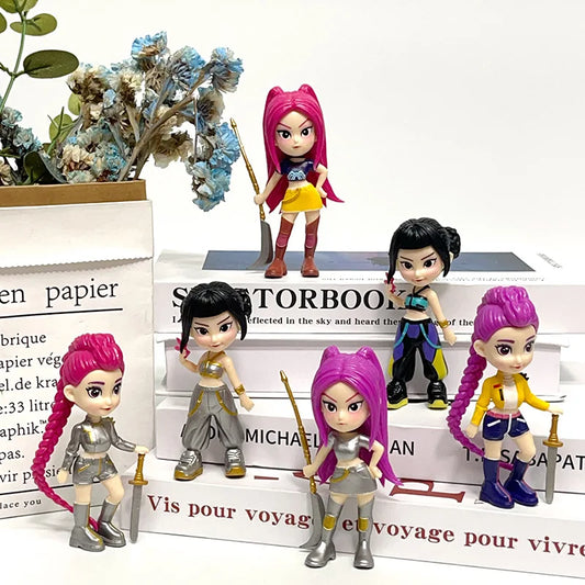 6pcs/Set Kpop Demon Hunters Figure Toy Cartoon
