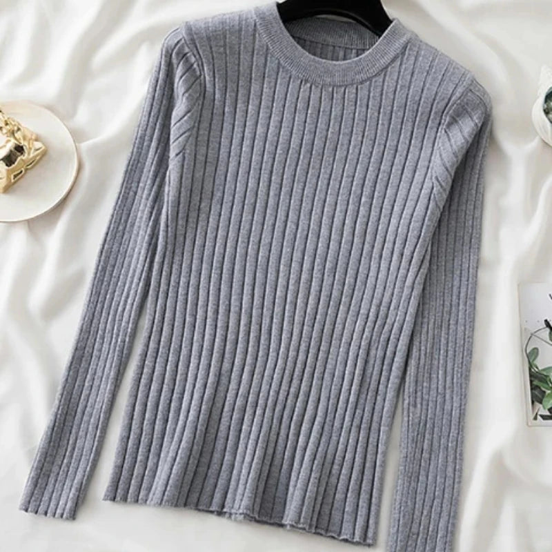 Women Sweater O-neck Autumn Winter Basic Pullover Warm