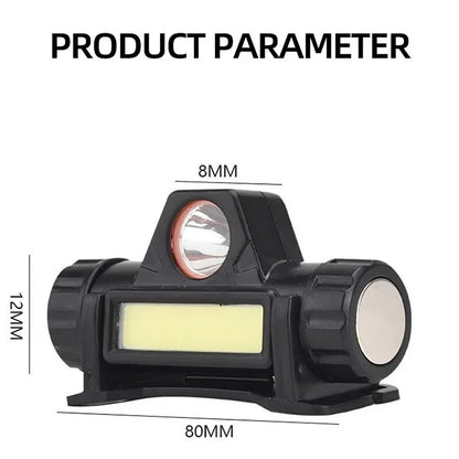 Rechargeable COB LED USB Headlamp Strong Magnetic Powerful