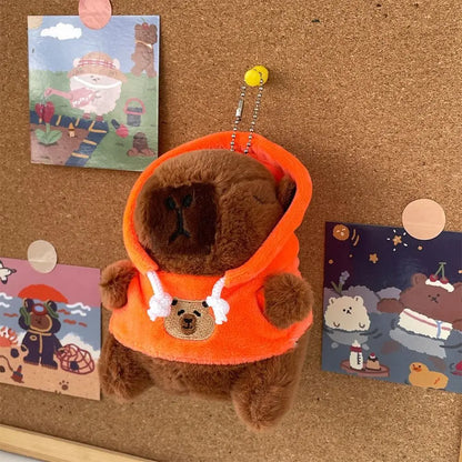 Cute Capybara Plush Toy Hoodie with Wings Simulation Doll