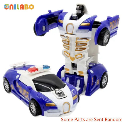 Transformable Robot Sports Car Toys, No Batteries, Educational Kids Gift,