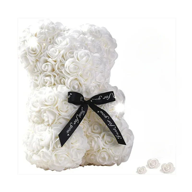 2025 New Artificial Flower Eternal Rose Teddy BeaR