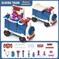 3 in 1 Sliding Train Toy Ride On Car for Toddlers Pretend Play