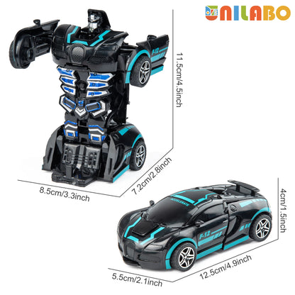 Transformable Robot Sports Car Toys, No Batteries, Educational Kids Gift,