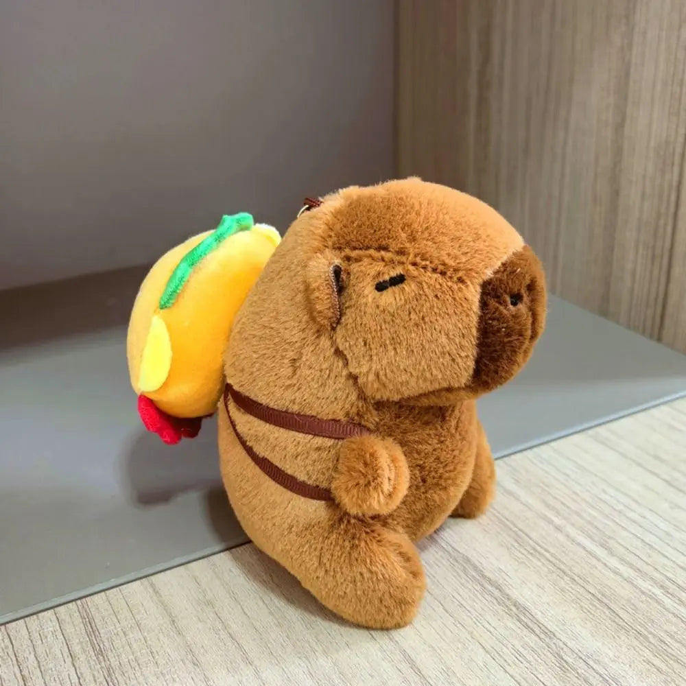 Cute Capybara Plush Toy Hoodie with Wings Simulation Doll