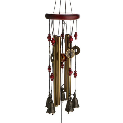 5 Bells Copper Wind Chime Rustproof For Home Decor Garden Windchime