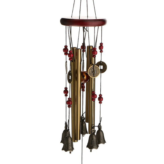 5 Bells Copper Wind Chime Rustproof For Home Decor Garden Windchime
