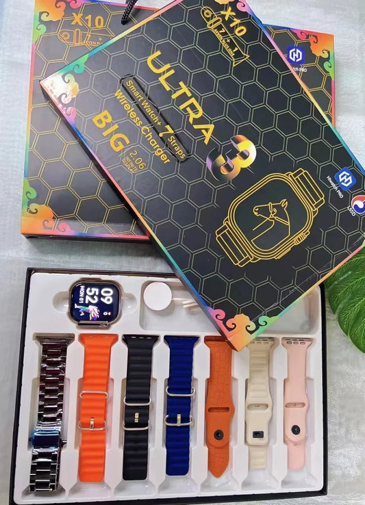 7+1 Smart Watch X10 Ultra 3 Sport Watch for men Women