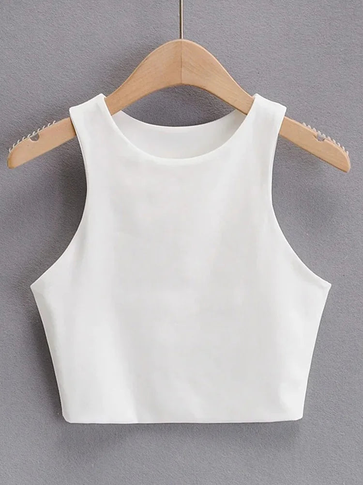 2023 Summer Fashion Women Sexy Slim Tops O-neck