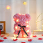 25cm Artificial Teddy Rose Flower Bear with Box Romantic Valentines Day