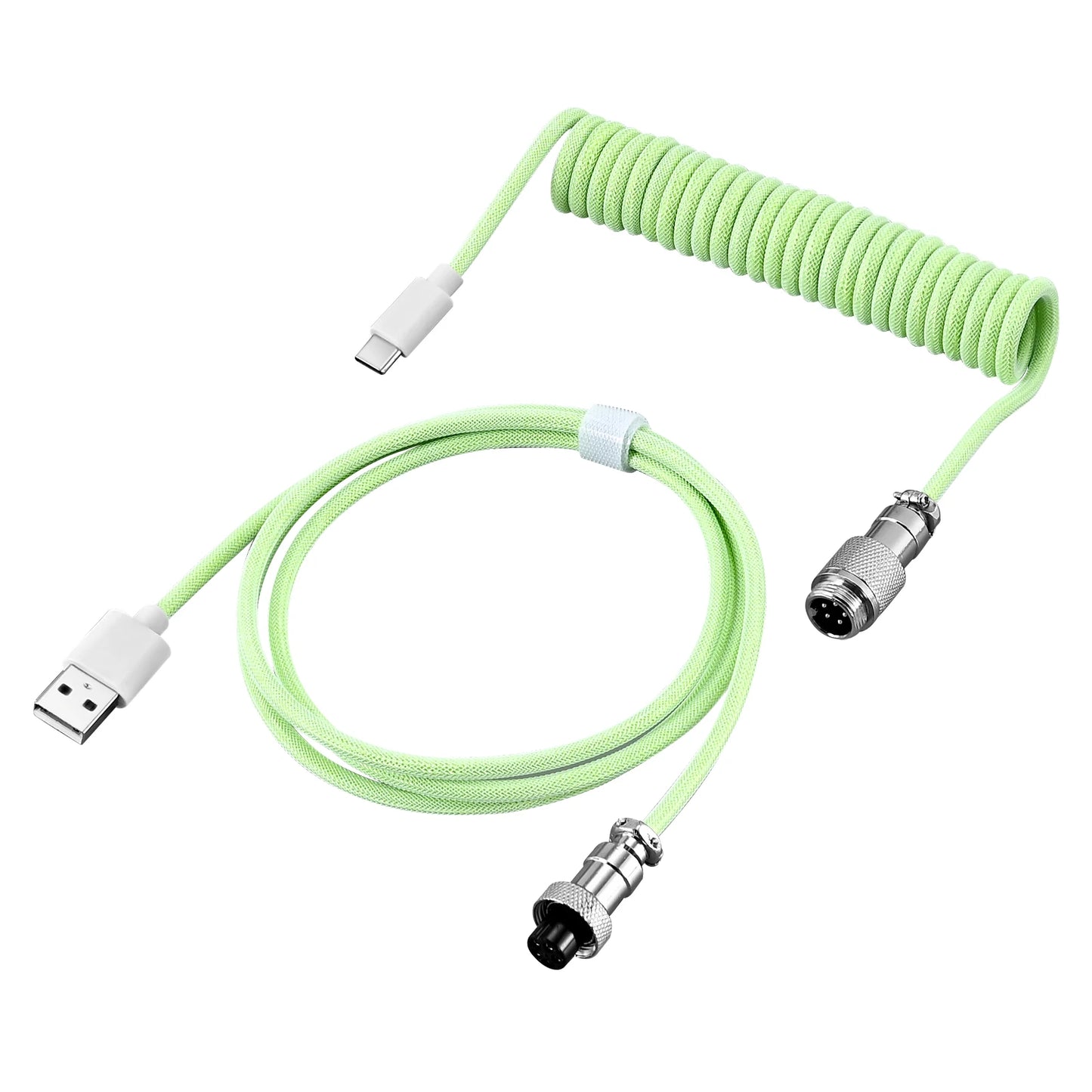 Coiled Keyboard Cable Type C To USB-A Mechanical Keyboard