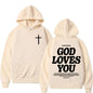 Harajuku Aesthetic Christian Jesus Church Hoodie Bible Verse