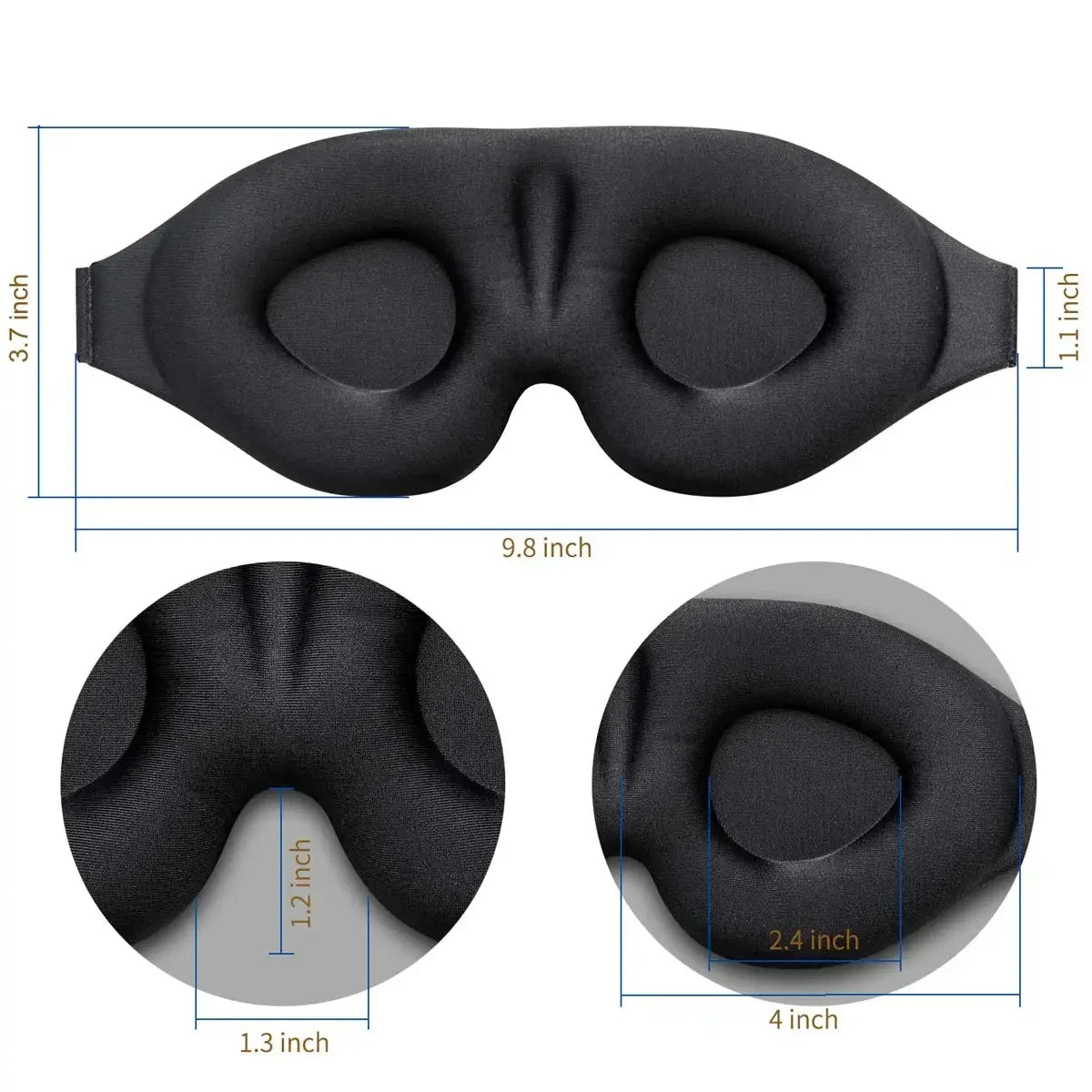 Eye Mask for Sleeping 3D Contoured Cup Blindfold Concave