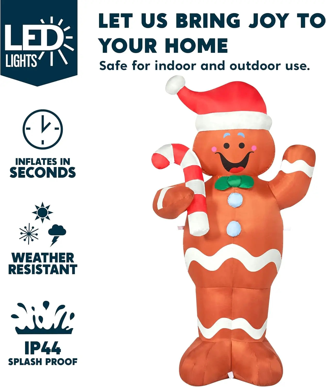 Syncfun 5 FT Christmas Gingerbread Man Inflatable Outdoor