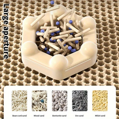 1Pc Large Size Cat Litter Mat-Advanced Honeycomb Double Layer
