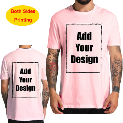 Custom T Shirt for Men Front Back Print