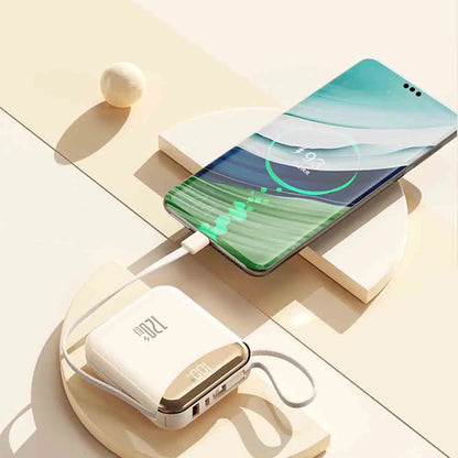 Mini Power Bank 120W Fast Charging Spare Battery Built