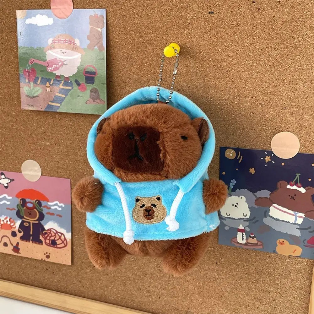 Cute Capybara Plush Toy Hoodie with Wings Simulation Doll