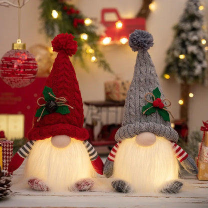 1~2pcs Gnome Christmas Decorations 30cm Light Up