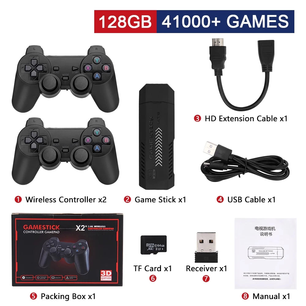 256G 58,000 Games GD10 Plus Game Stick 4K HD Video Game Console