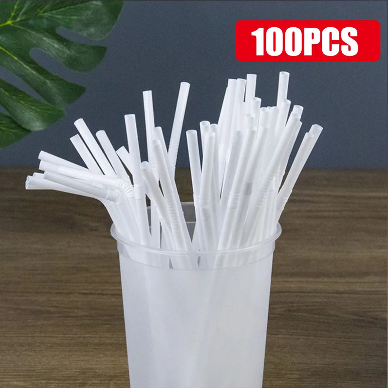 50-1000Pcs Drinking Straws Colorful & Black
