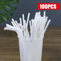 50-1000Pcs Drinking Straws Colorful & Black