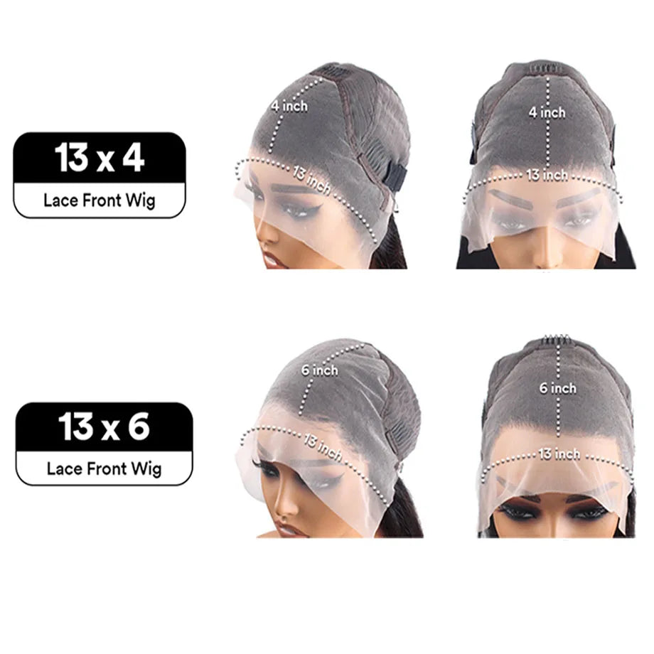 Bone Straight Human Hair Wig 13x6 HD