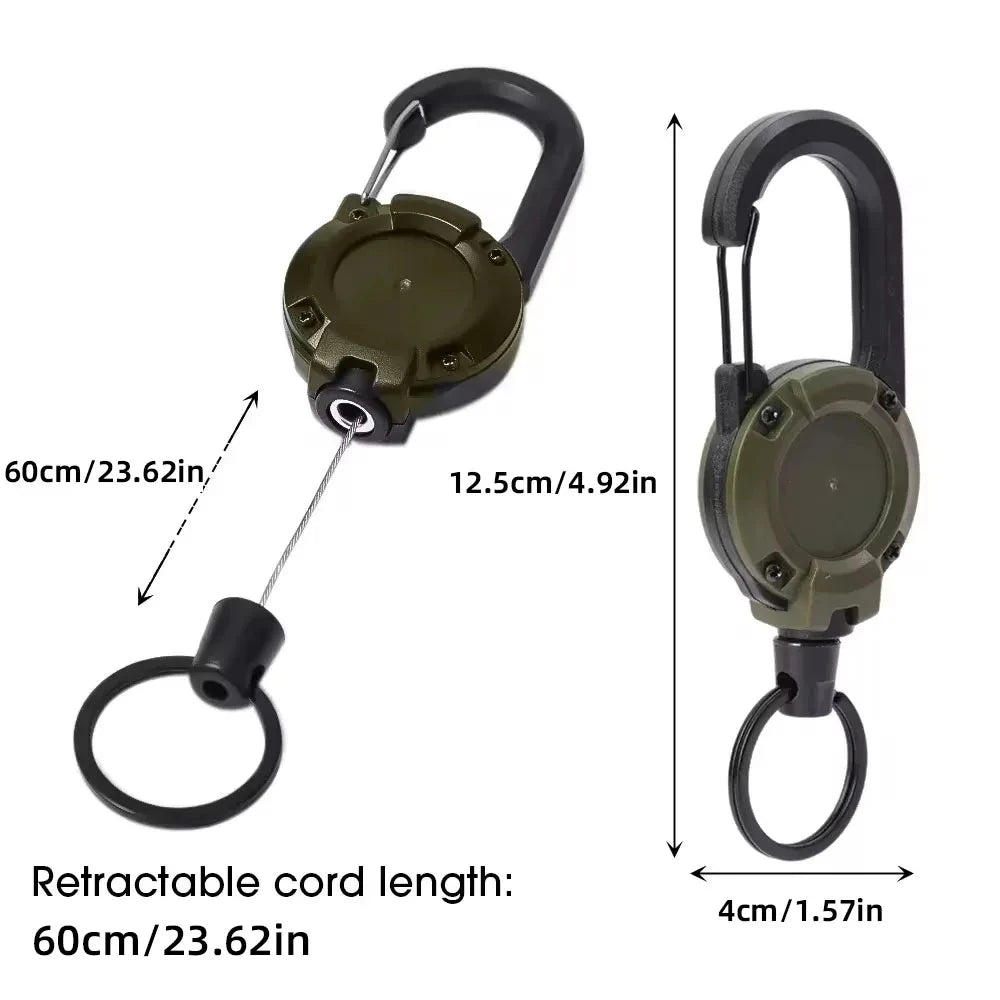 Retractable Heavy Duty Pull Reel Carabiner Strong