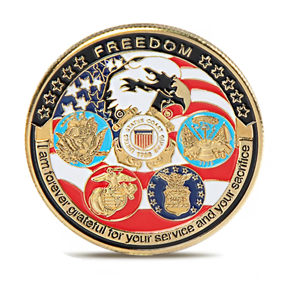 USA Navy Commorative Coin USAF USMC Army Coast