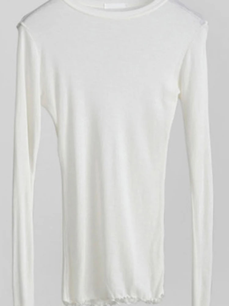 High Quality Plain T Shirt Women  Elastic Basic T-shirts