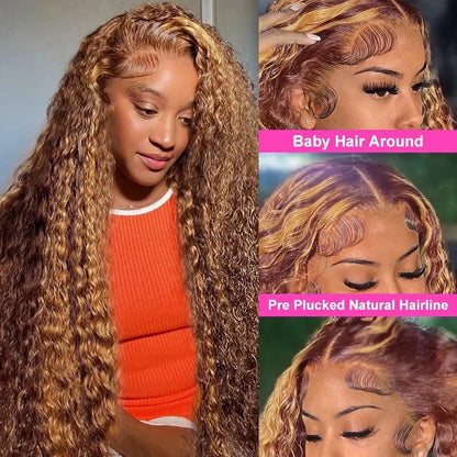 Botisi 4/27 Deep Wave Frontal Wig 13x6 Hd Lace Curly Wig