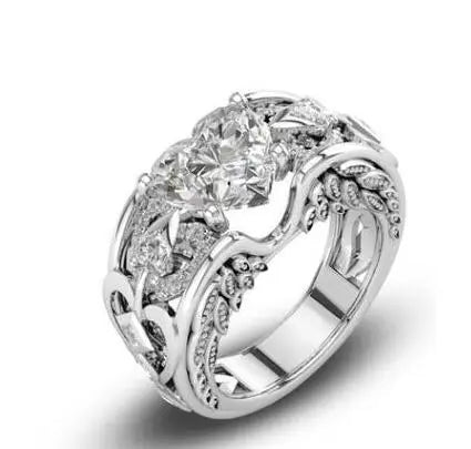 Classic 5 Color Authentic 925 Sterling Silver Ring Multicolor Love Heart