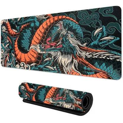 Japanese Dragon Large XXL Gaming Mousepad 900x400 700x300