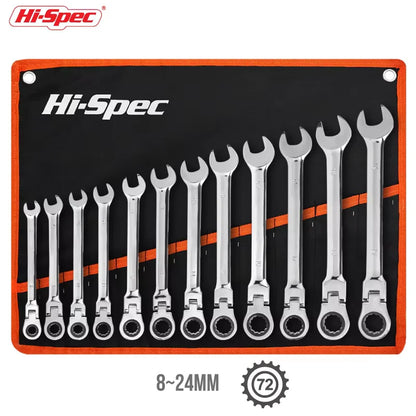 Adjustable Torque Ratchet Spanner Set 8-19Mm Universal