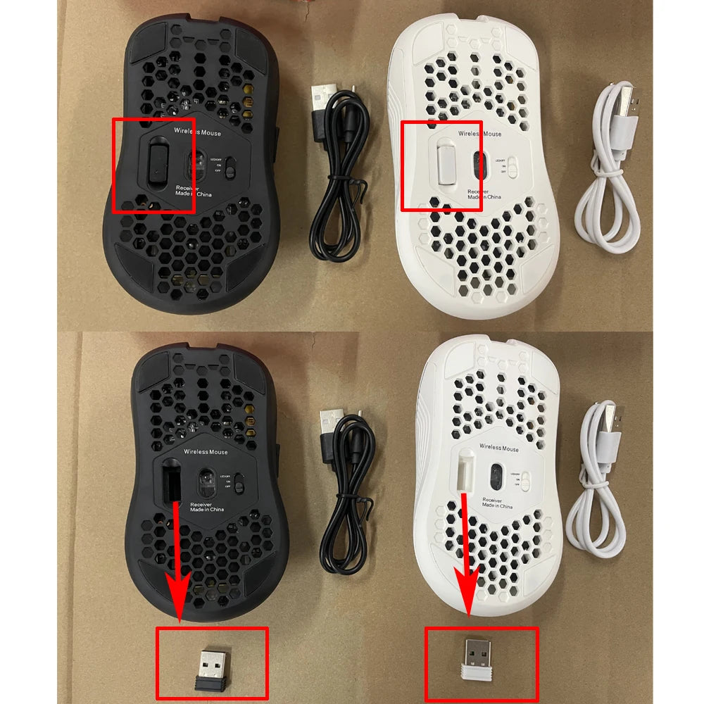 2.4G Wireless Mouse with RGB Backlit 6-button 3-speed