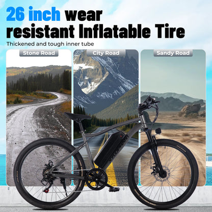 Adult Electric Bicycle 26Linch 36V 10.4AH 19.9Mph