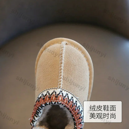 Baby Warm Casual Flat Low Top Snow Boots