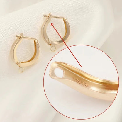 14K Gold Filled Earrings 12mm Horseshoe Huggie Earring