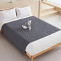 Water Repellent Bedspread on The Bed King Size