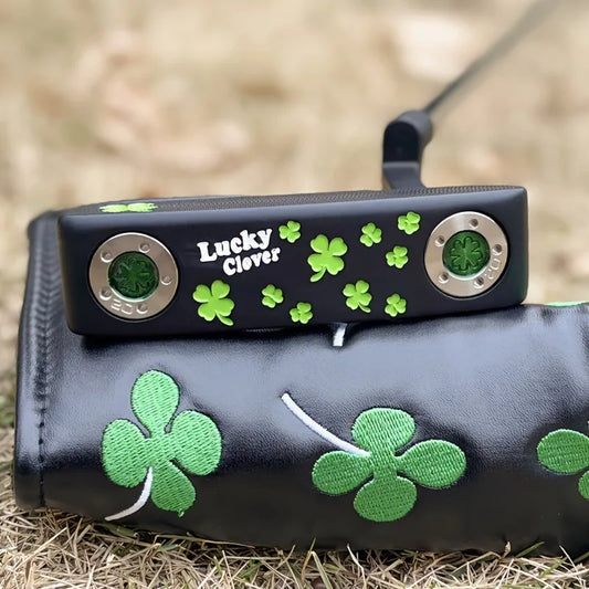 1pc Black Lucky Clover Golf Putter, Club Size 32-36 inches, Equipped with Head Protection, Golf Accessories, Detachable ﻿