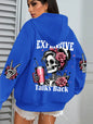 Expensive Talks Back Funny Printing Womens Hoodie Loose Multicolor