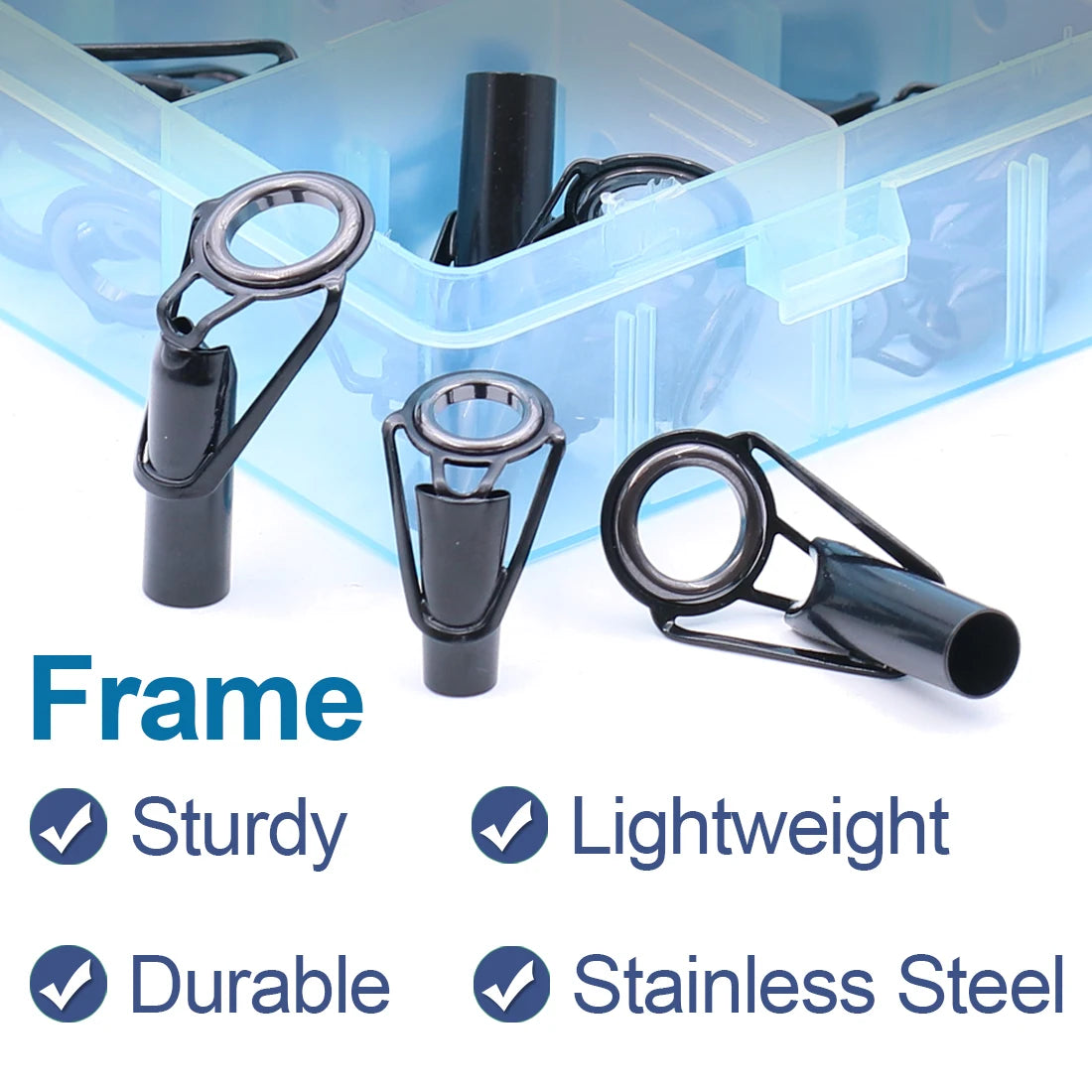 FishTrip 5Pcs Fishing Rod Guides Tip Top Repair Kit