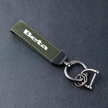 Motorcycle Leather Suede Keychain For Beta Evo 250 300 80