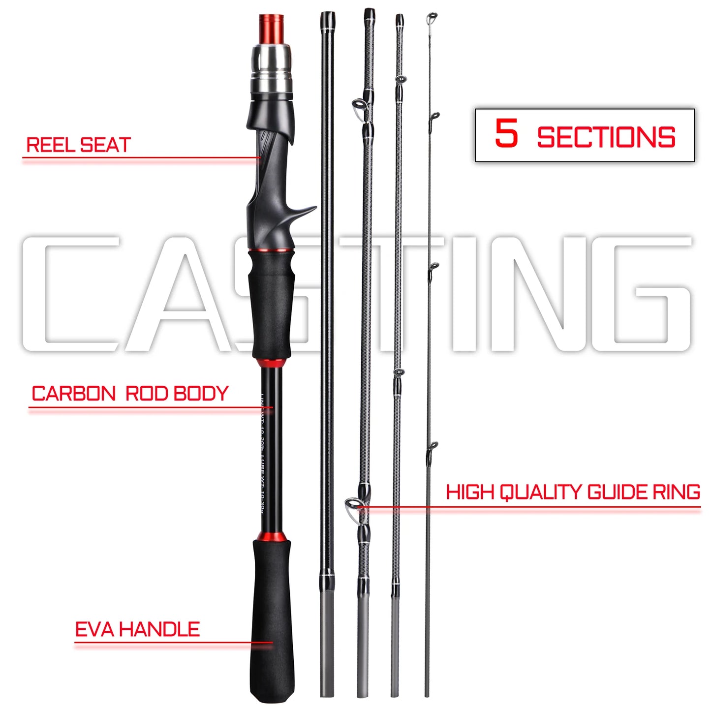Sougayilang 1.8m 2.1m Lure Fishing Rod Carbon Fiber