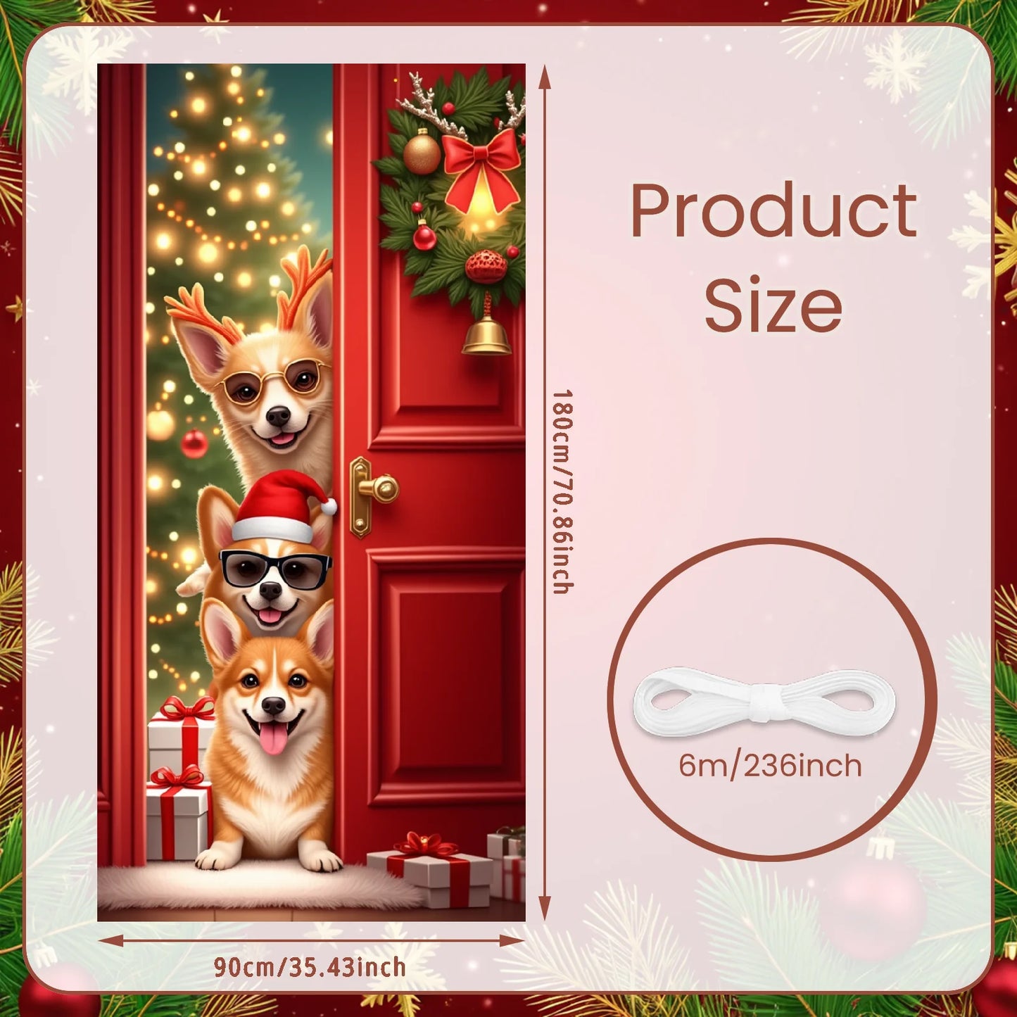 Christmas snowman Hanging Flag Door Banner