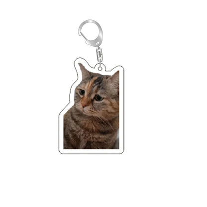Funny Cat Memes Series Keychain Student Gift Bag Lanyard