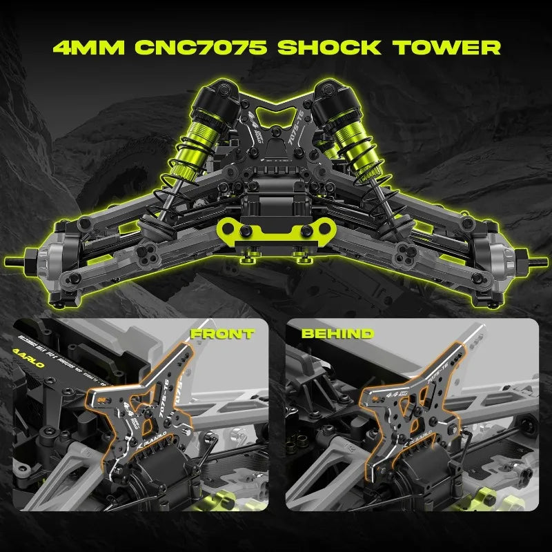Mini 1:10 Carbon Fiber RC Car Roller For Adults, 4X4 Off-Road