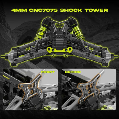 Mini 1:10 Carbon Fiber RC Car Roller For Adults, 4X4 Off-Road